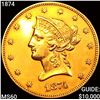 Image 1 : 1874 $10 Gold Eagle UNCIRCULATED