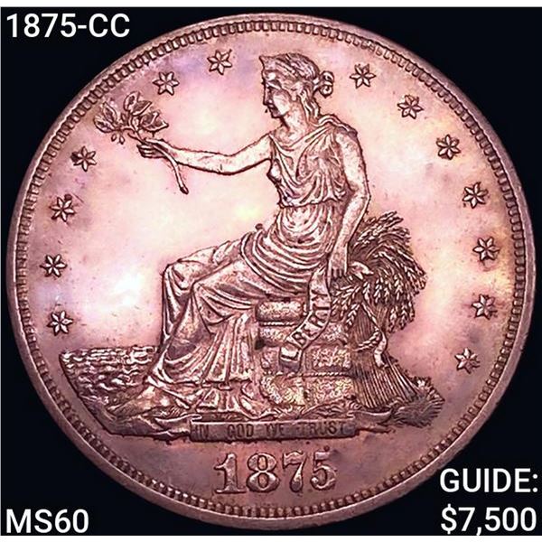 1875-CC Silver Trade Dollar UNCIRCULATED