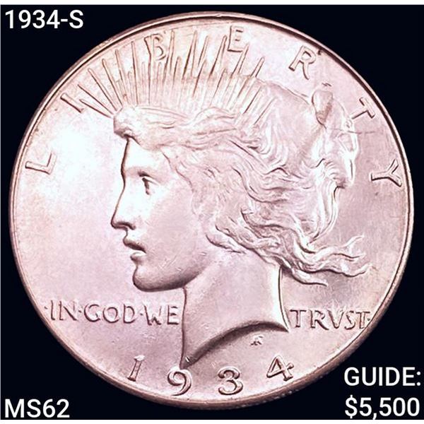 1934-S Silver Peace Dollar UNCIRCULATED