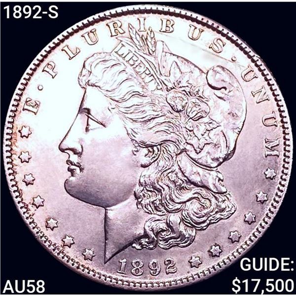 1892-S Morgan Silver Dollar CHOICE AU