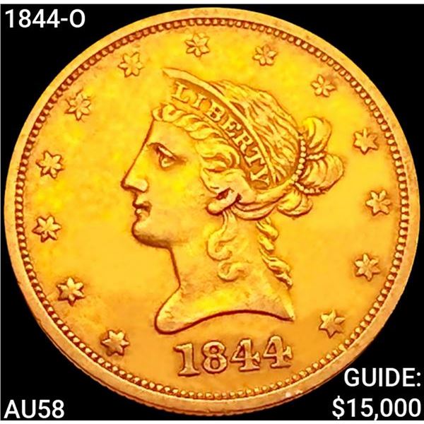 1844-O $10 Gold Eagle CHOICE AU