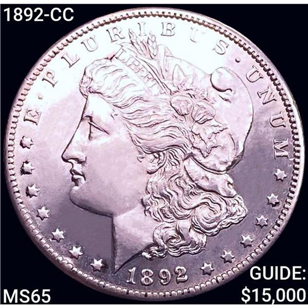 1892-CC Morgan Silver Dollar GEM BU