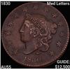 Image 1 : 1830 Med Letters Coronet Head Large Cent