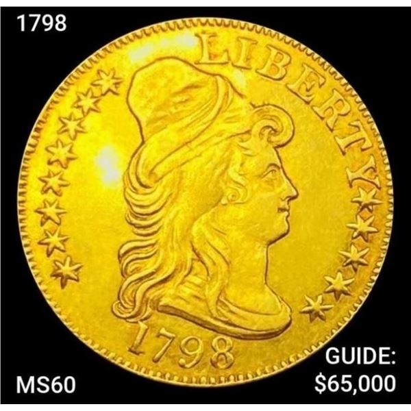 1798 Lg 8 13 Star Reverse $5 Gold Half Eagle UNCIRCULATED