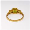 Image 2 : 10K yg Diamond & Peridot Ring Size 7