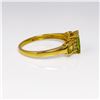 Image 3 : 10K yg Diamond & Peridot Ring Size 7