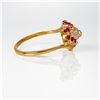 Image 3 : 10K yg Diamond & Ruby Fashion Ring Size 6