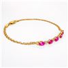 Image 3 : 10k yg 7 inch Ruby & Diamond Bracelet