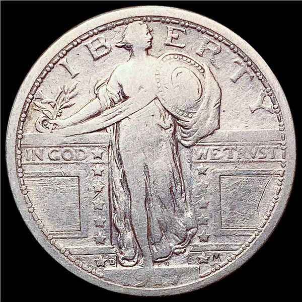 1917-D T1 Standing Liberty Quarter NICELY CIRCULATED
