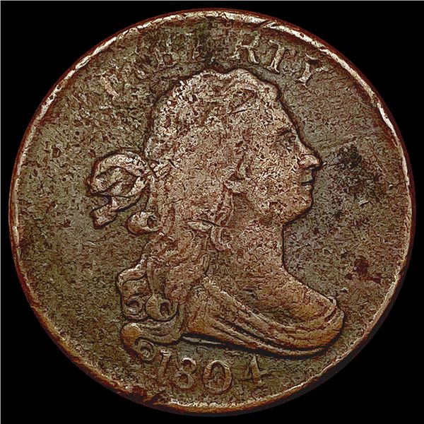 1804 Draped Bust Half Cent NICELY CIRCULATED