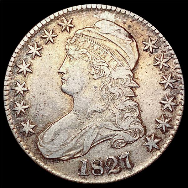1827 Curl 2 Capped Bust Half Doll NEAR UNC