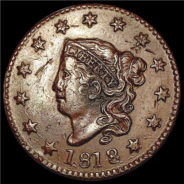 1818 Coronet Head Large Cent CLOSELY UNCIRCULATED