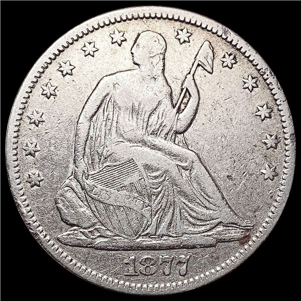 1877 Seated Liberty Half Dollar LIGHTLY CIRCULATED