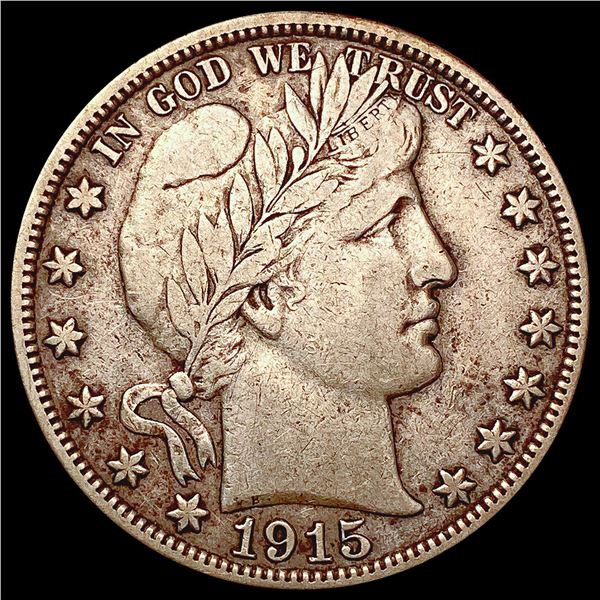 1915-S Barber Half Dollar LIGHTLY CIRCULATED