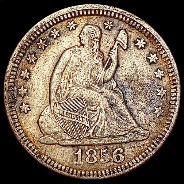 1856-O Seated Liberty Quarter NEARLY UNCIRCULATED
