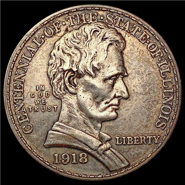 1918 Illinois Half Dollar CLOSELY UNCIRCULATED