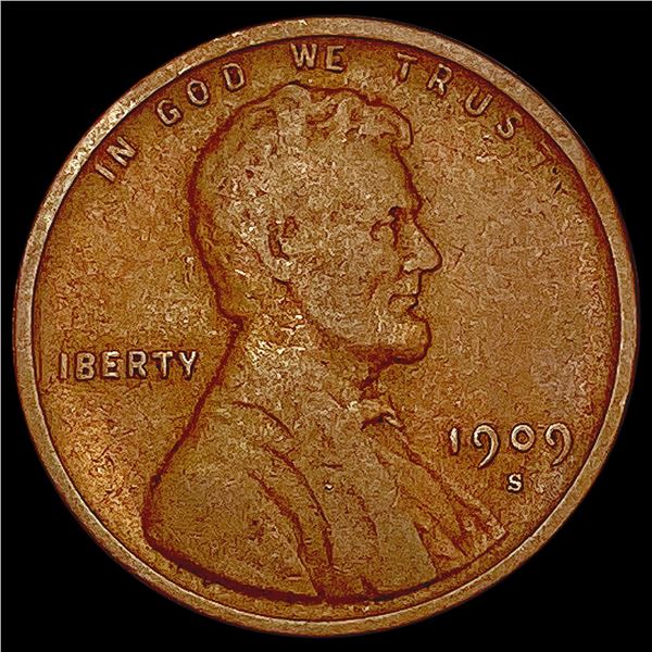 1909-S Wheat Cent CLOSELY UNCIRCULATED