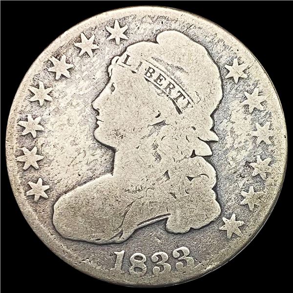 1833 Capped Bust Half Dollar NICELY CIRCULATED