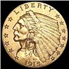 Image 1 : 1913 $2.50 Gold Quarter Eagle CLOSELY UNCIRCULATED