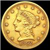 Image 1 : 1852 $2.50 Gold Quarter Eagle CLOSELY UNCIRCULATED