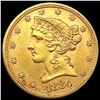 Image 1 : 1884 $5 Gold Half Eagle UNCIRCULATED