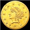 Image 1 : 1871 Round California Gold Half Dollar CHOICE AU