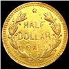 Image 2 : 1871 Round California Gold Half Dollar CHOICE AU
