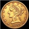 Image 1 : 1897 $5 Gold Half Eagle CLOSELY UNCIRCULATED