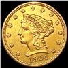 Image 1 : 1904 $2.50 Gold Quarter Eagle CHOICE AU