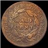 Image 2 : 1828 Classic Head Half Cent NICELY CIRCULATED