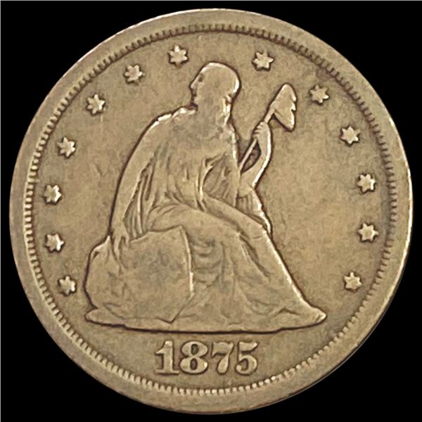 1875-S Twenty Cent Piece LIGHTLY CIRCULATED