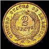 Image 2 : 1869 Two Cent Piece NEARLY UNCIRCULATED