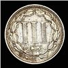 Image 2 : 1870 Silver Three Cent CLOSELY UNCIRCULATED