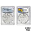 Image 1 : 1999-P - 2007 [2] Silver Eagle PCGS PR, MS69-70 DCAM