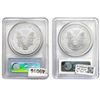 Image 2 : 1999-P - 2007 [2] Silver Eagle PCGS PR, MS69-70 DCAM