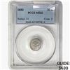 Image 1 : 1852 Shield Three Cent PCGS MS62
