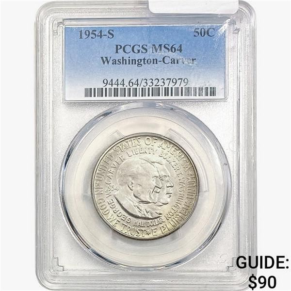 1954-S Washington Carver Half Dollar PCGS MS64