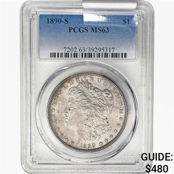 1890-S Morgan Silver Dollar PCGS MS63