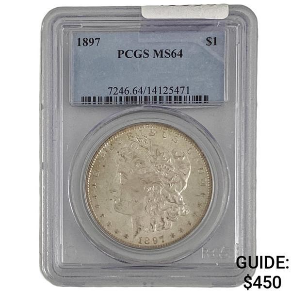 1897 Morgan Silver Dollar PCGS MS64