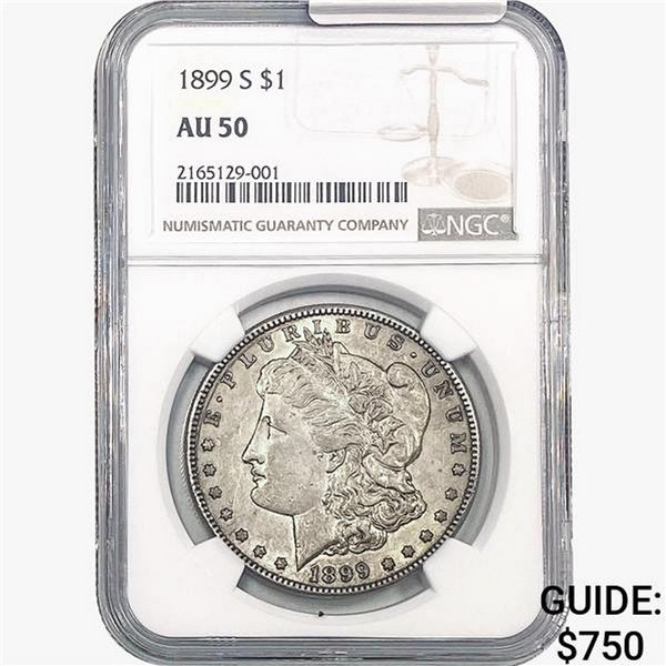 1899-S Morgan Silver Dollar NGC AU50