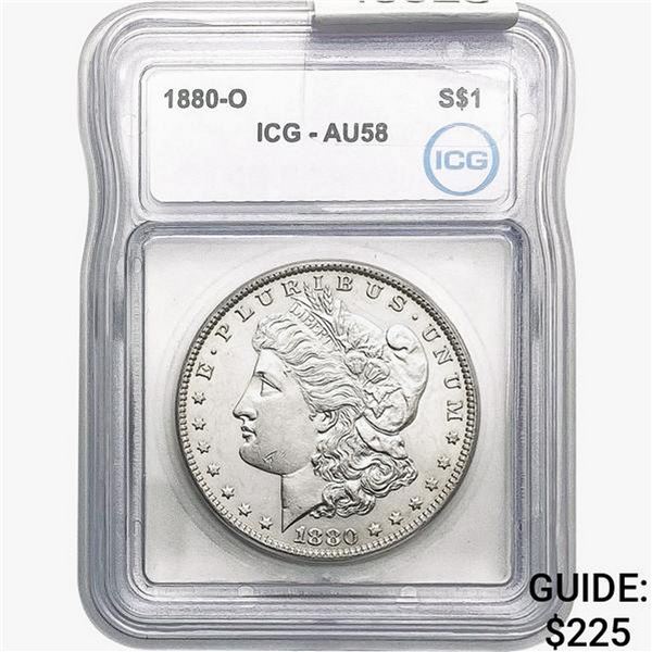 1880-O Morgan Silver Dollar ICG AU58