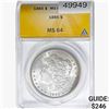 Image 1 : 1885 Morgan Silver Dollar ANACS MS64