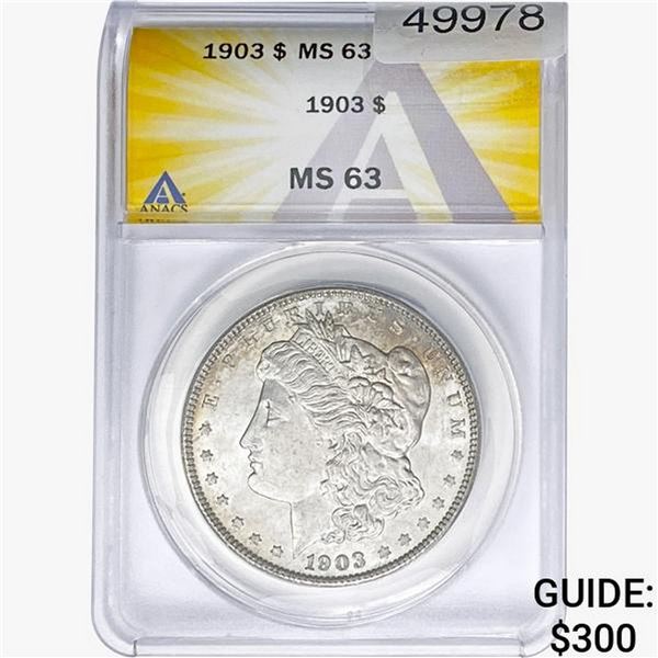 1903 Morgan Silver Dollar ANACS MS63