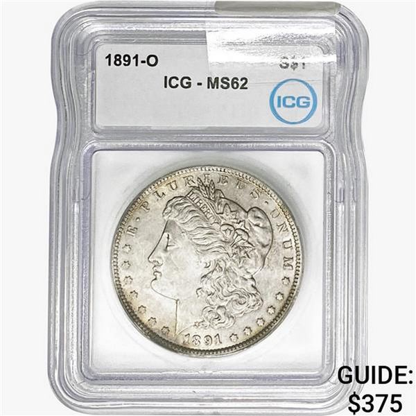 1891-O Morgan Silver Dollar ICG MS62