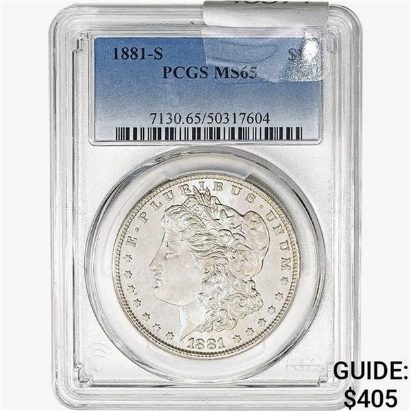 1881-S Morgan Silver Dollar PCGS MS65