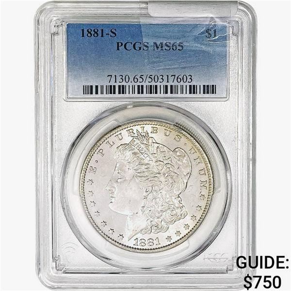1881-S Morgan Silver Dollar PCGS MS65