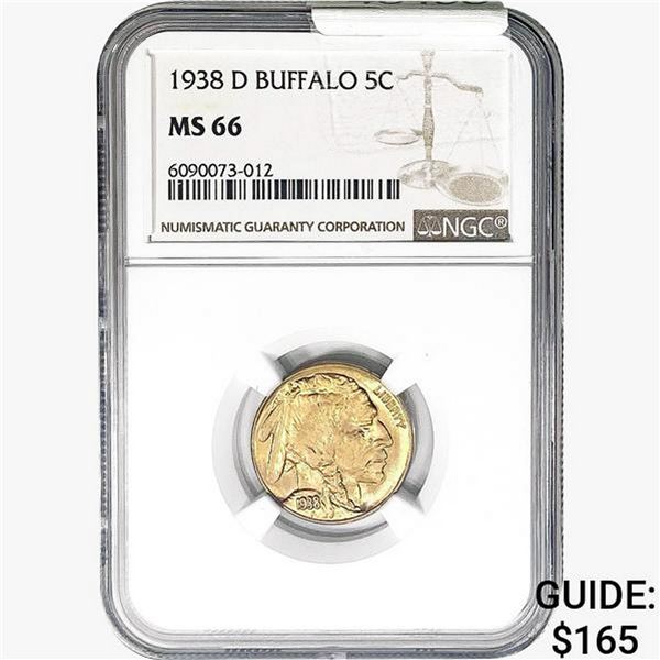 1938-D Buffalo Nickel NGC MS66