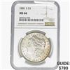 Image 1 : 1881-S Morgan Silver Dollar NGC MS66