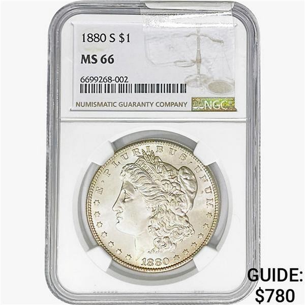 1880-S Morgan Silver Dollar NGC MS66