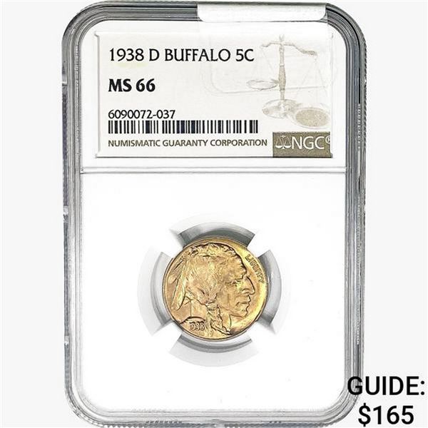 1938-D Buffalo Nickel NGC MS66